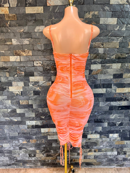 Vestido Orange mesh