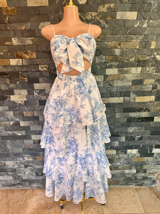 Maxi miconos ivory /blue