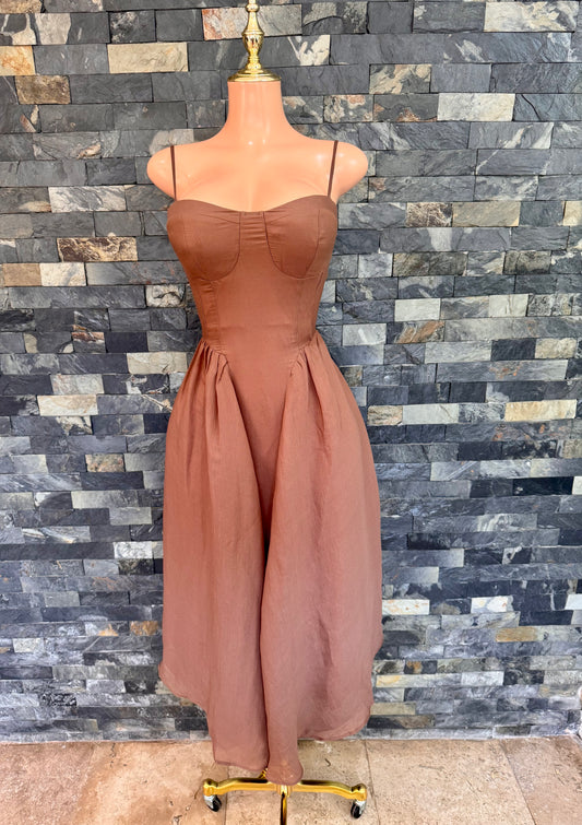 Maxi vestido mocha