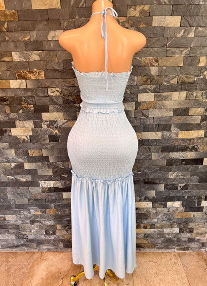 Maxi vestido celeste
