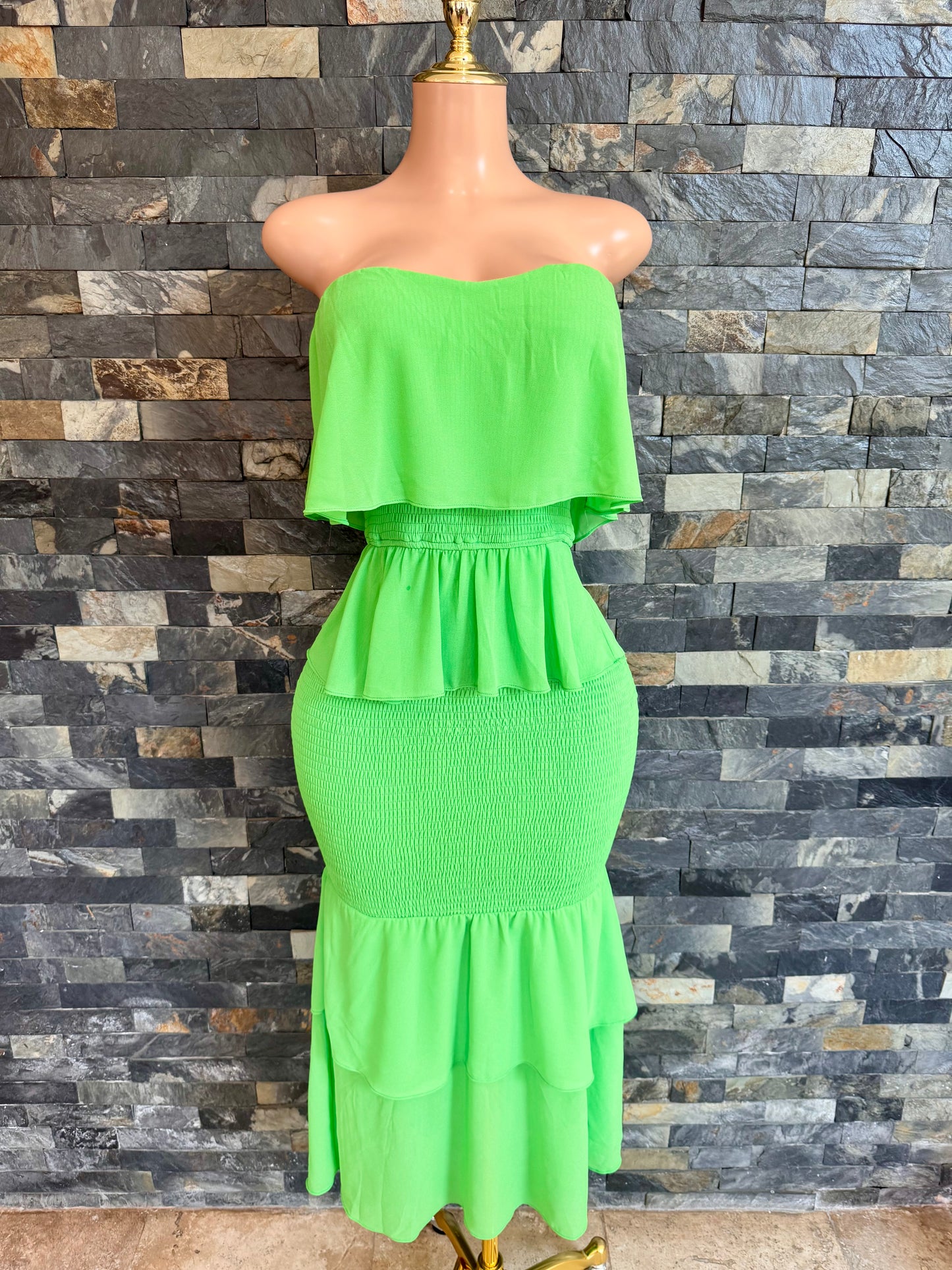 Maxi vestido Apple green