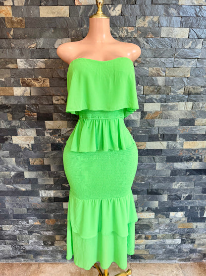 Maxi vestido Apple green
