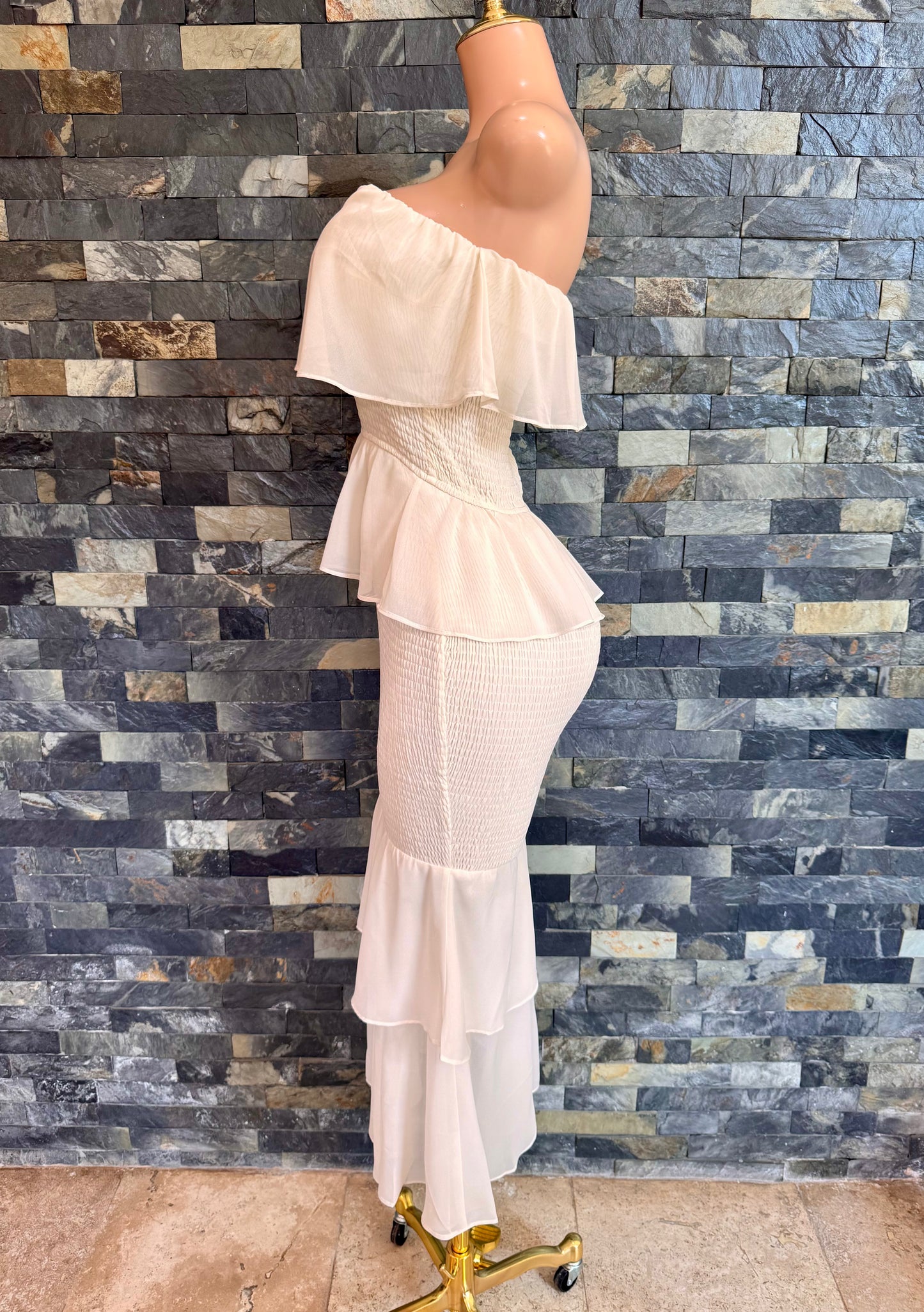 Maxi vestido olan ivory