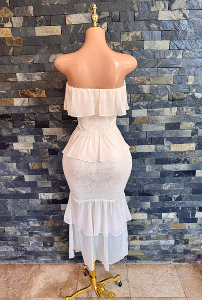Maxi vestido olan ivory