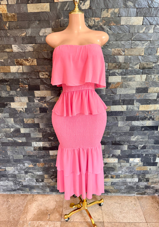 Maxi vestido olan coral
