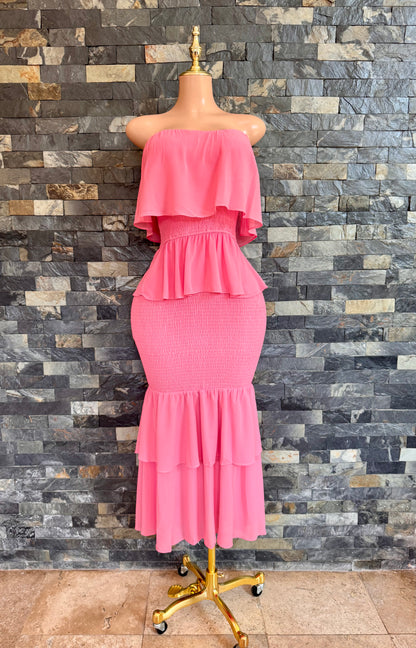 Maxi vestido olan coral