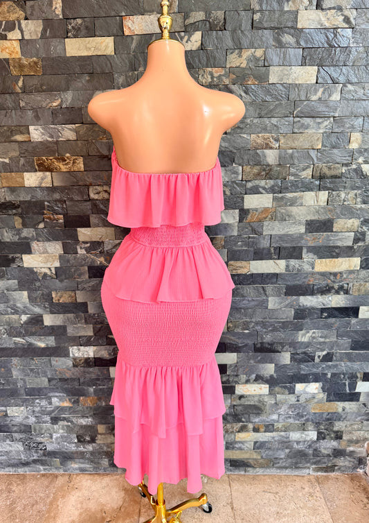 Maxi vestido olan coral