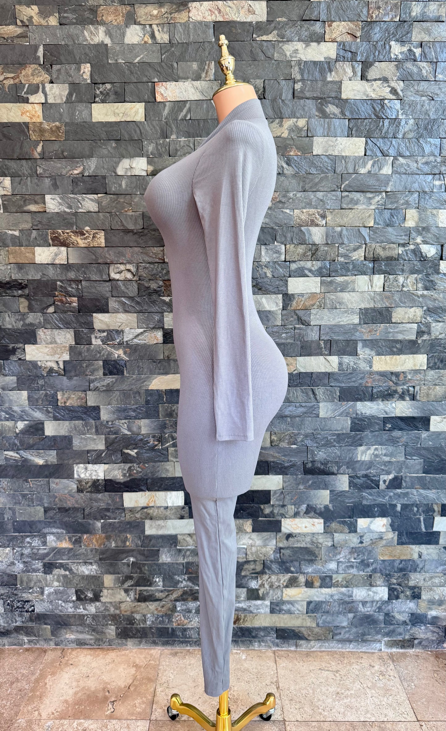 JUMPSUIT CIERRE DEPORTIVO GRIS M/L