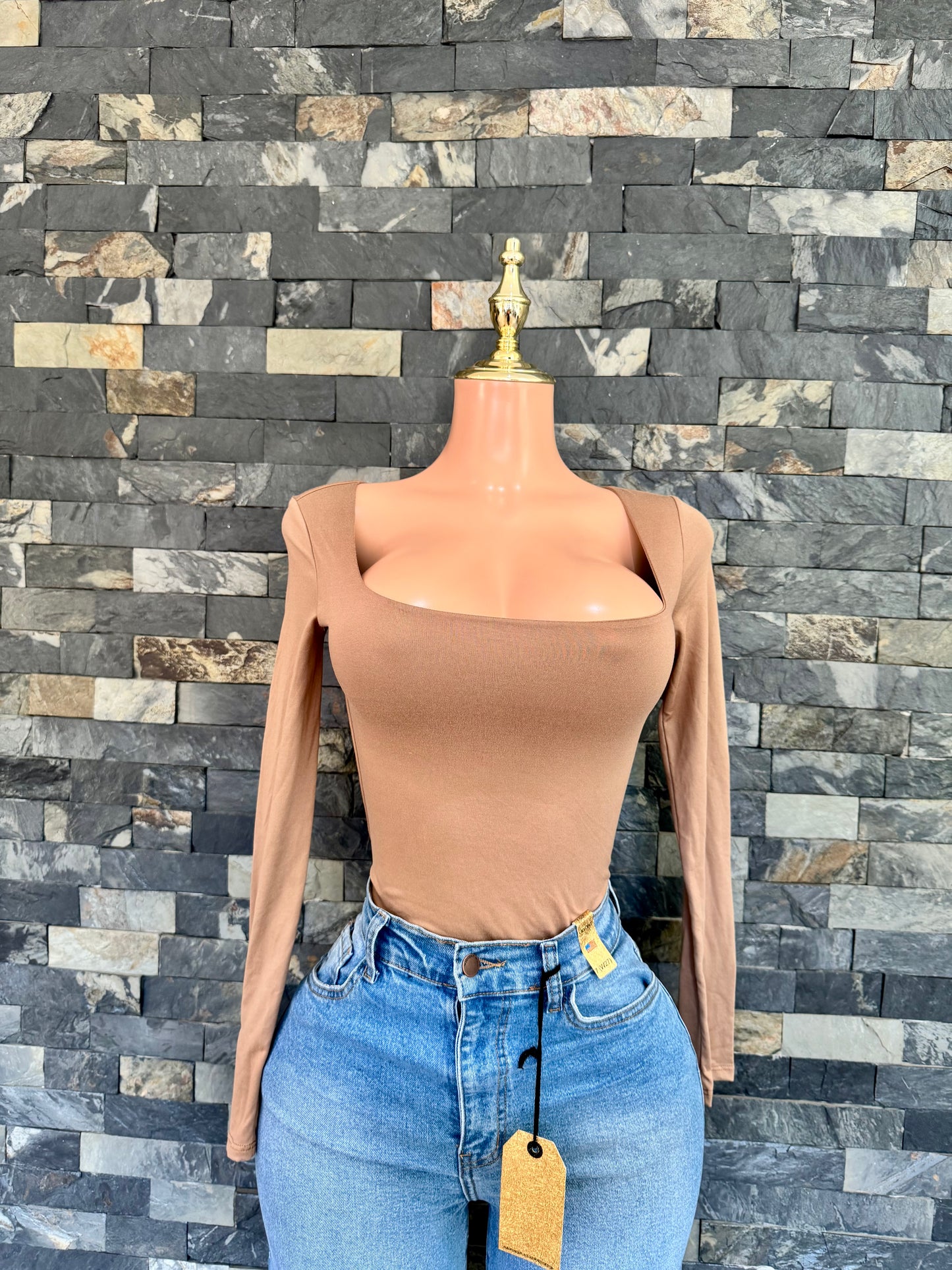 BLUSA ANA MANGA LARGA NUDE