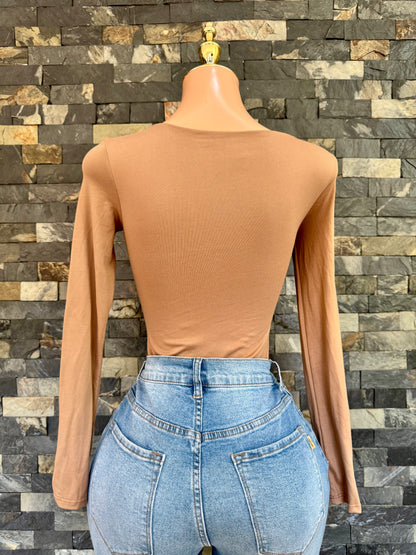 BLUSA ANA MANGA LARGA NUDE