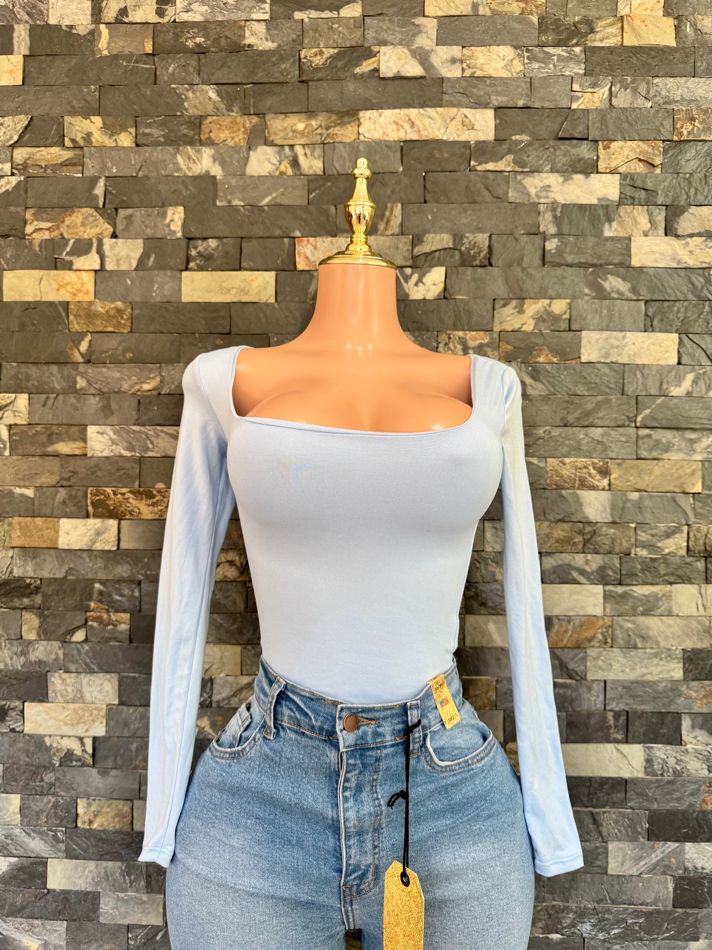 BLUSA ANA MANGA LARGA CIELO