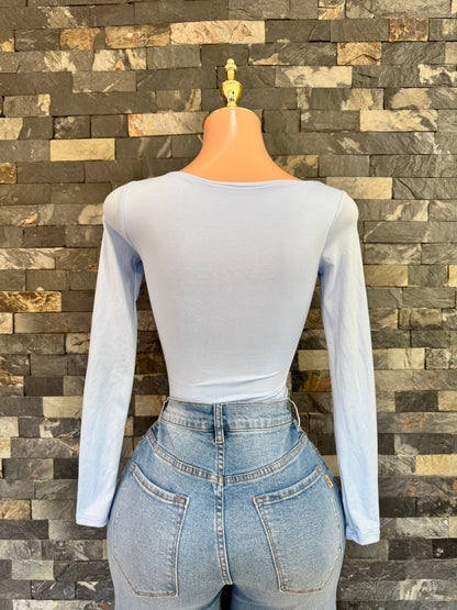 BLUSA ANA MANGA LARGA CIELO