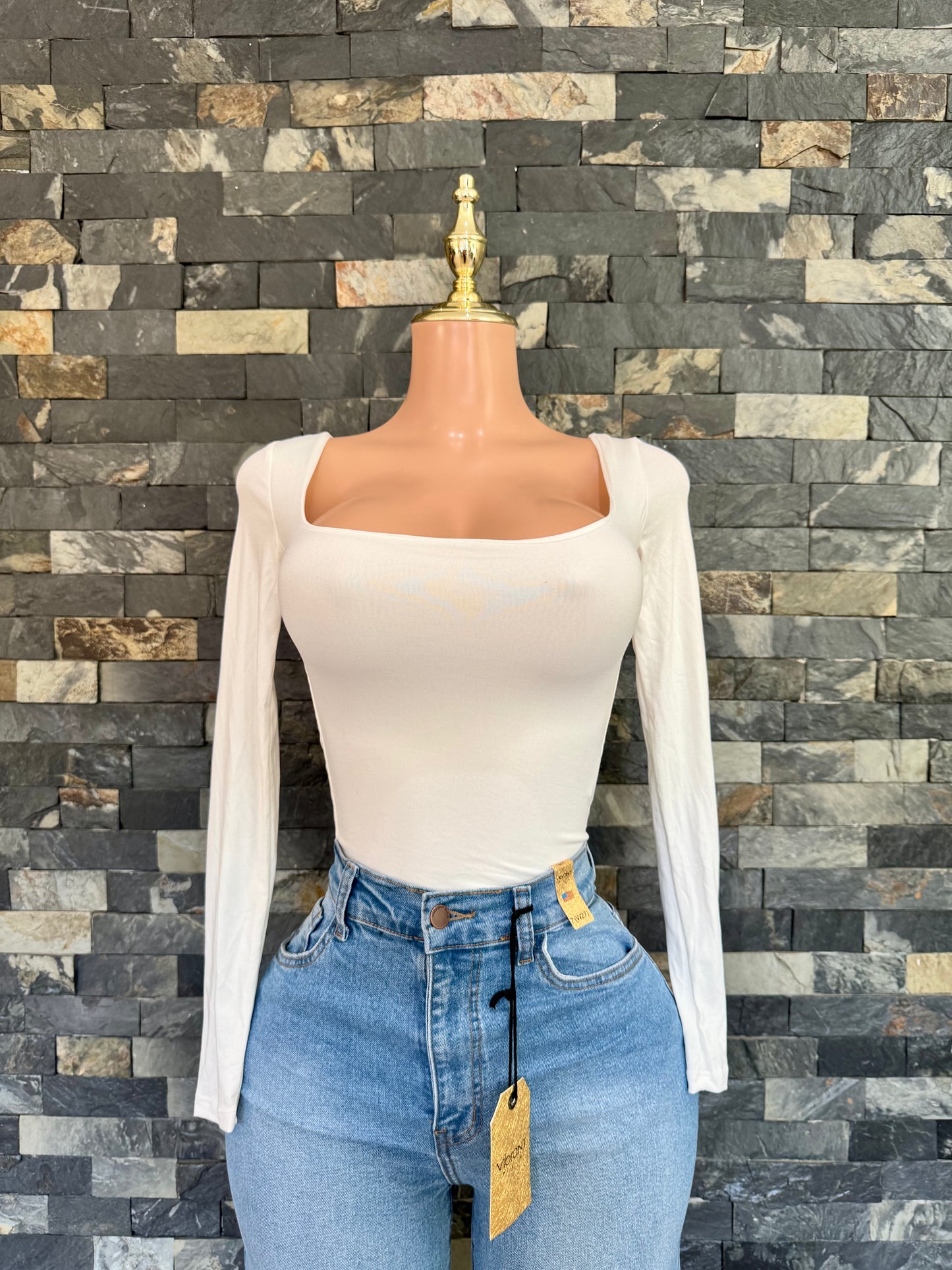 BLUSA ANA MANGA LARGA BLANCA