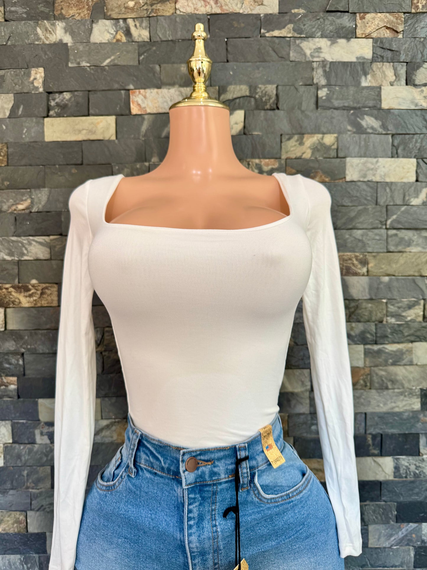 BLUSA ANA MANGA LARGA BLANCA