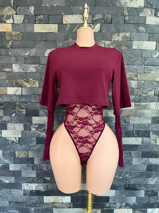 Bodysuit Julieta burgund