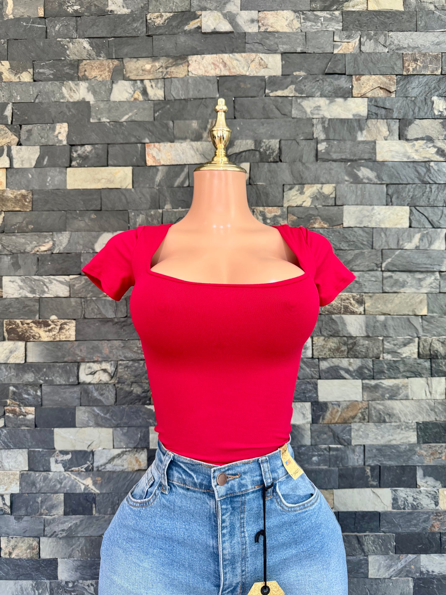 BLUSA ANA MANGA CORTA ROJA