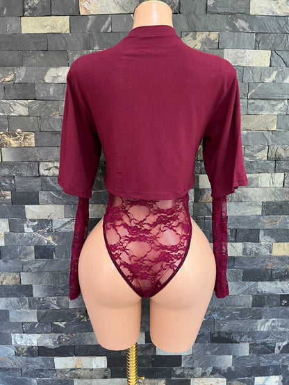 Bodysuit Julieta burgund