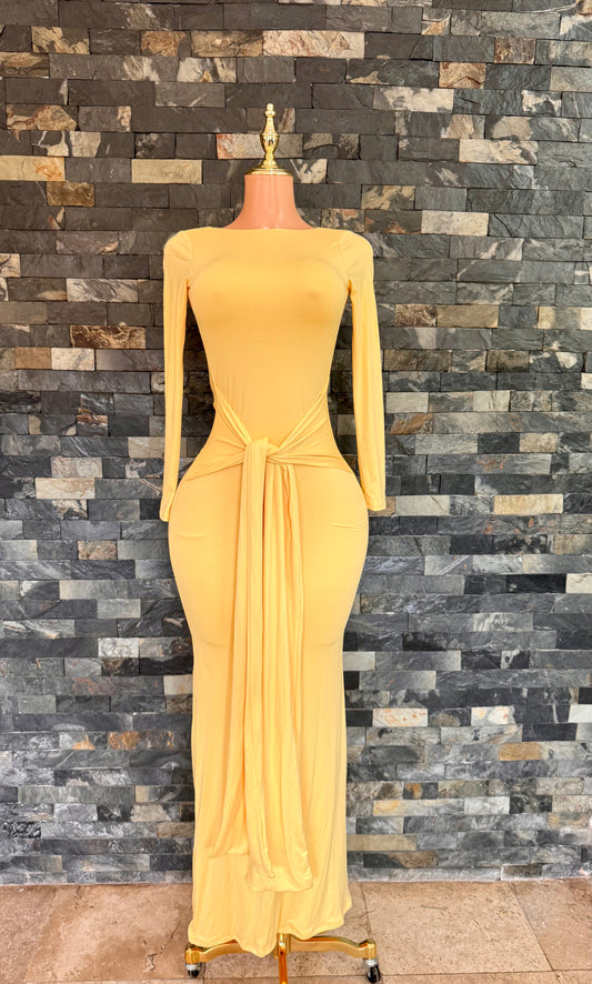 Máxi maria manga larga mantequilla