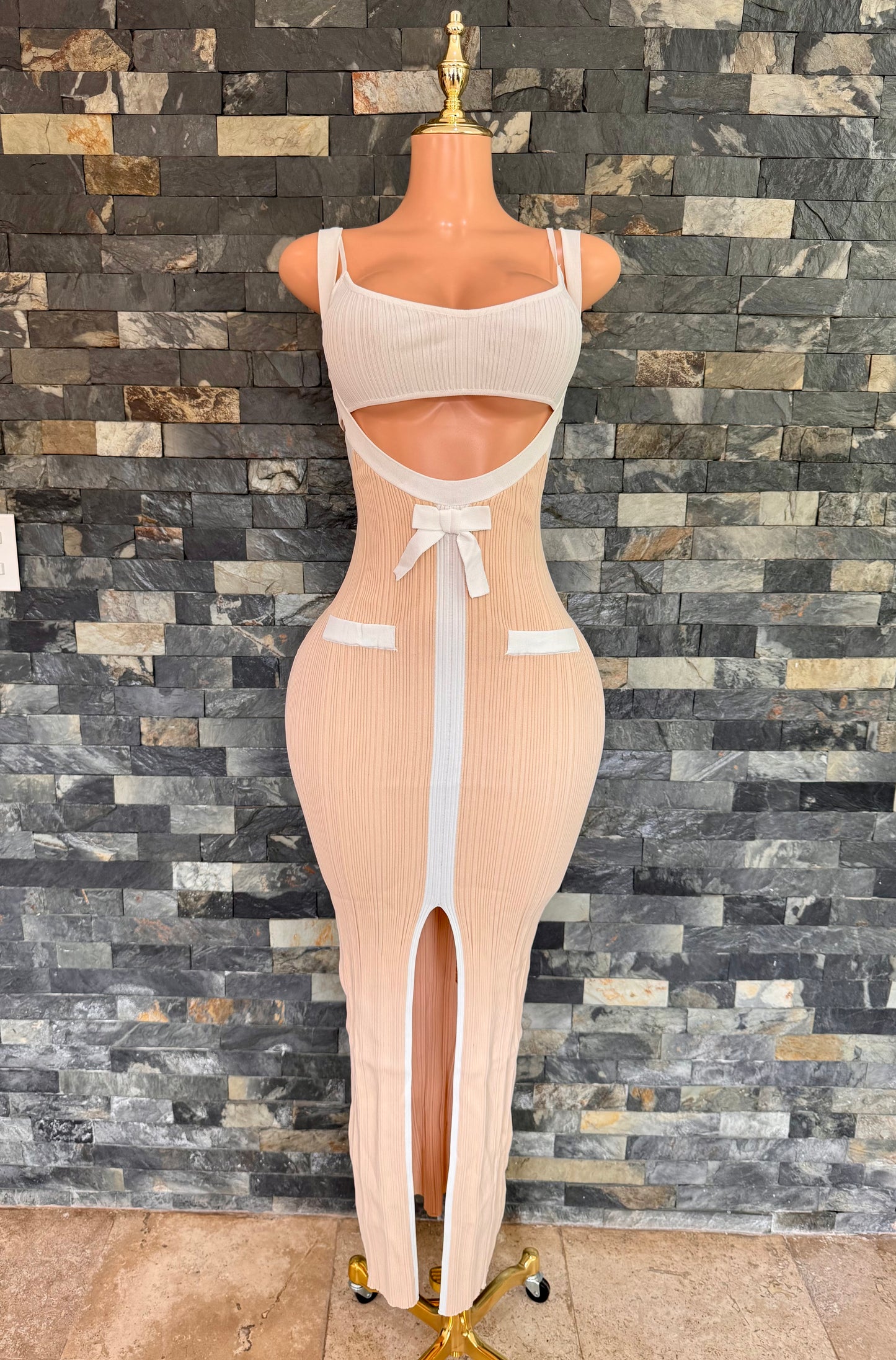 vestido set isadora nude