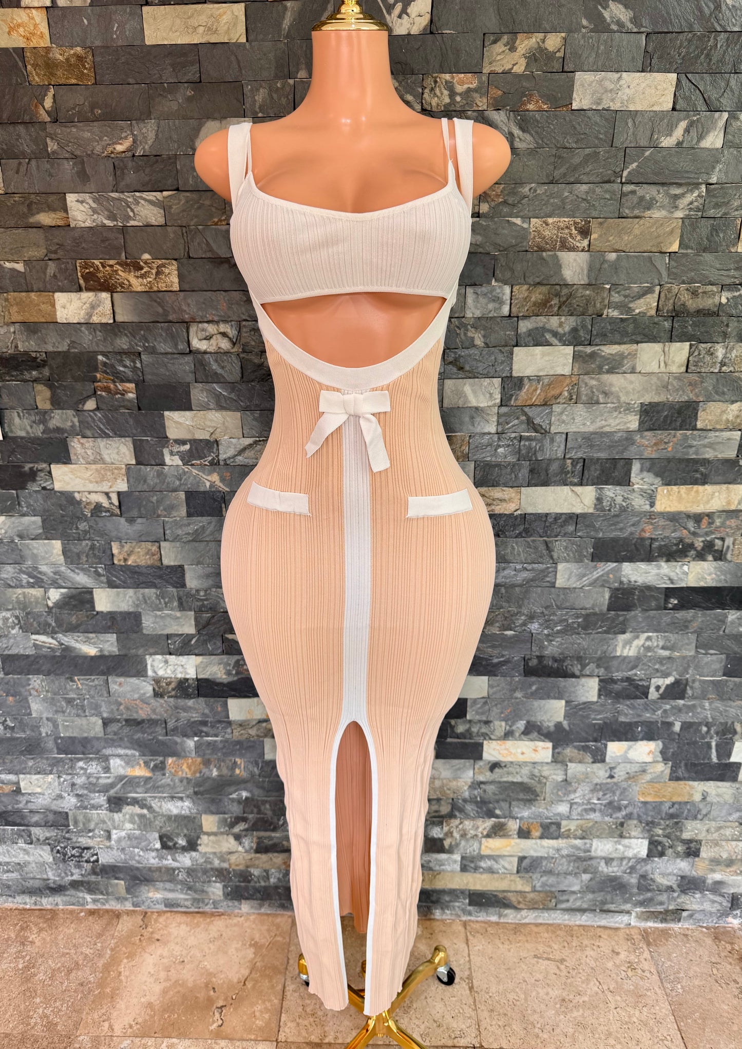 vestido set isadora nude