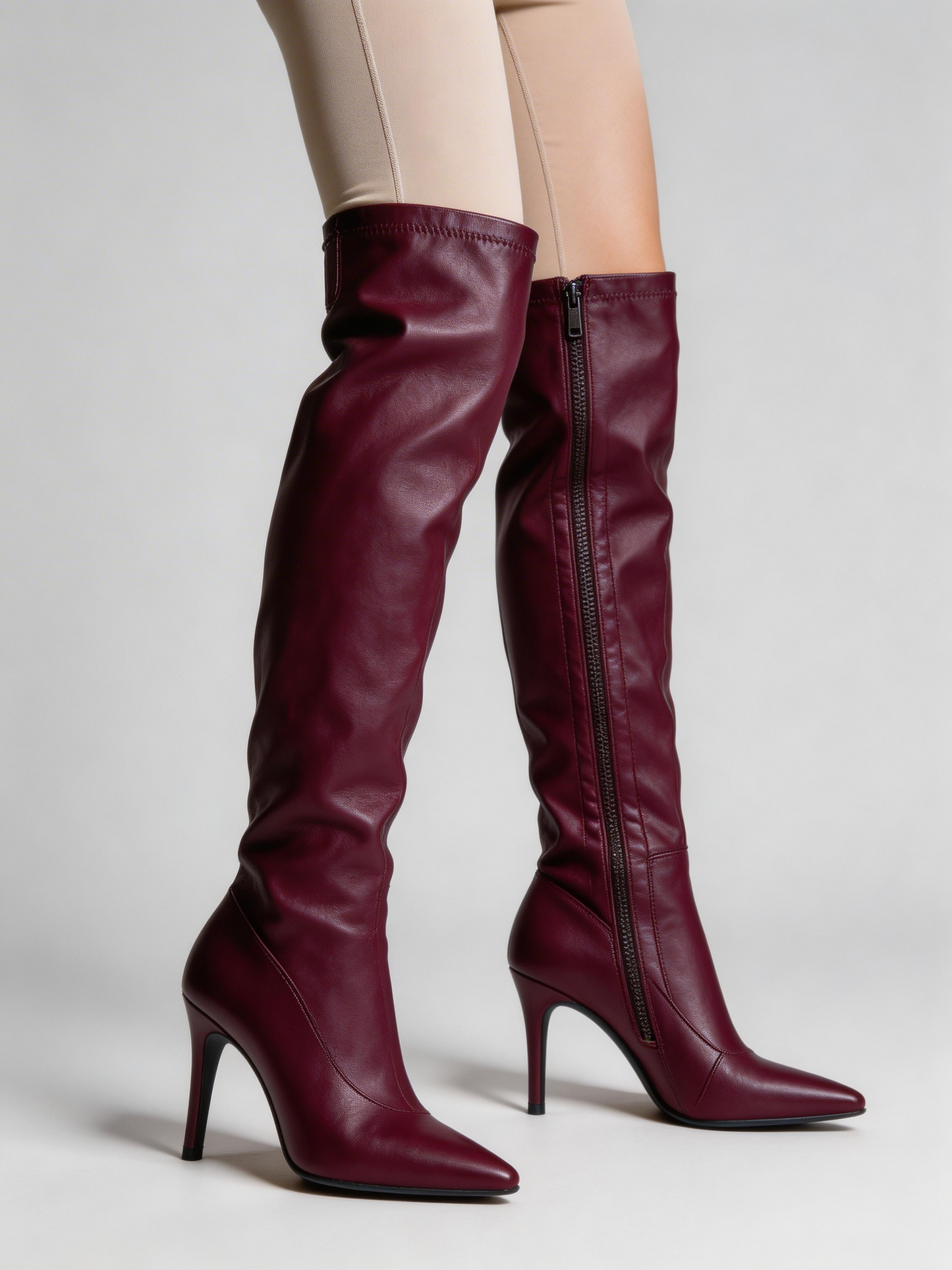 Botas over the knee vino