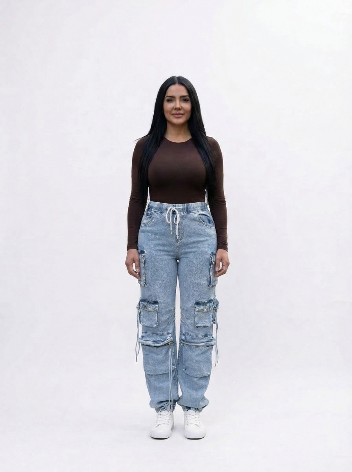 jogger denim light wash