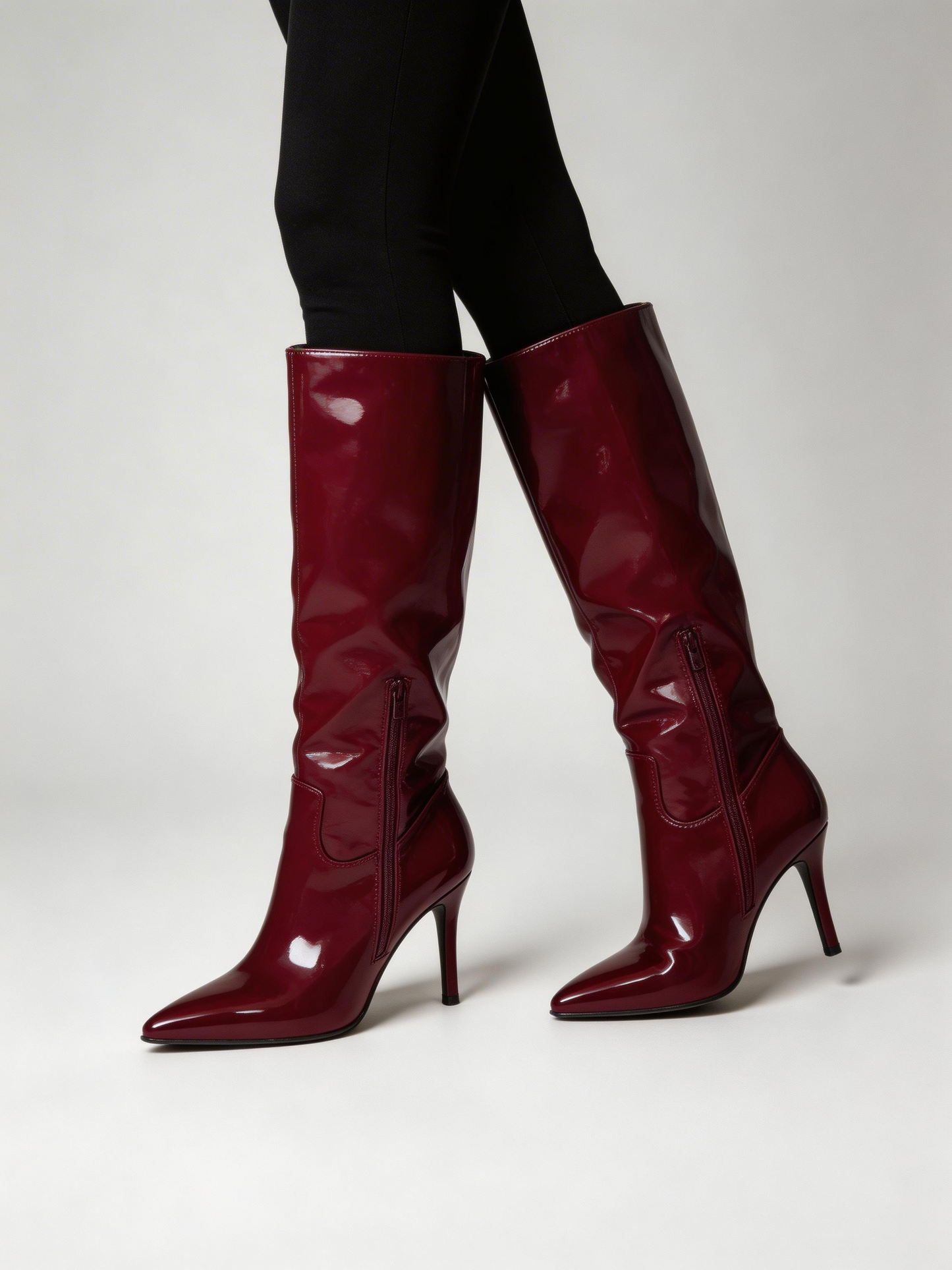 Botas de charol cherry