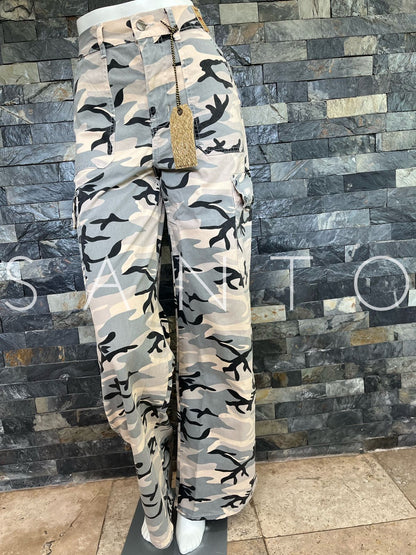 JEANS CARGO MILITAR CLARO VIBRANT