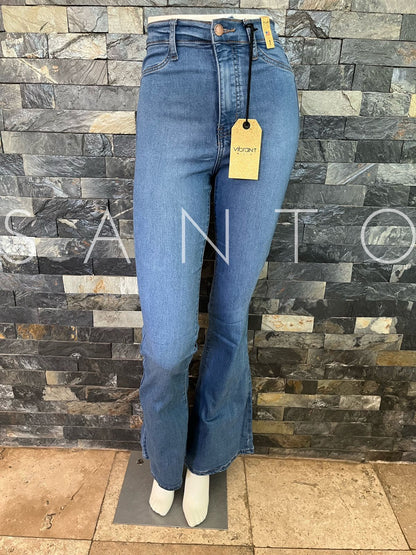 JEANS VIBRANT SEMI CAMPANA DENIM AZUL