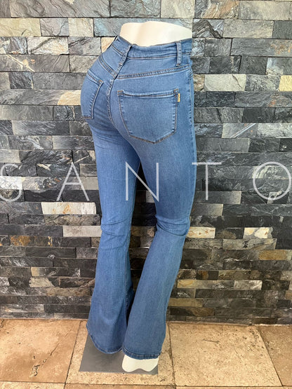 JEANS VIBRANT SEMI CAMPANA DENIM AZUL