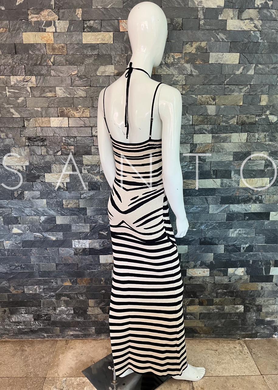 VESTIDO ZEBRA ESCOTE EN PIERNA