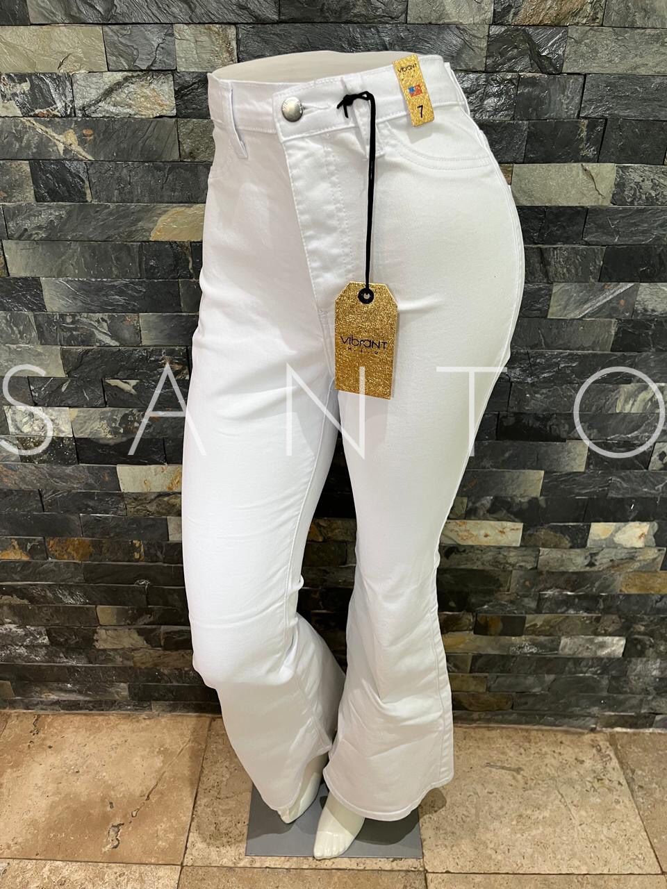 JEANS VIBRANT SEMI CAMPANA WHITE 1P5221