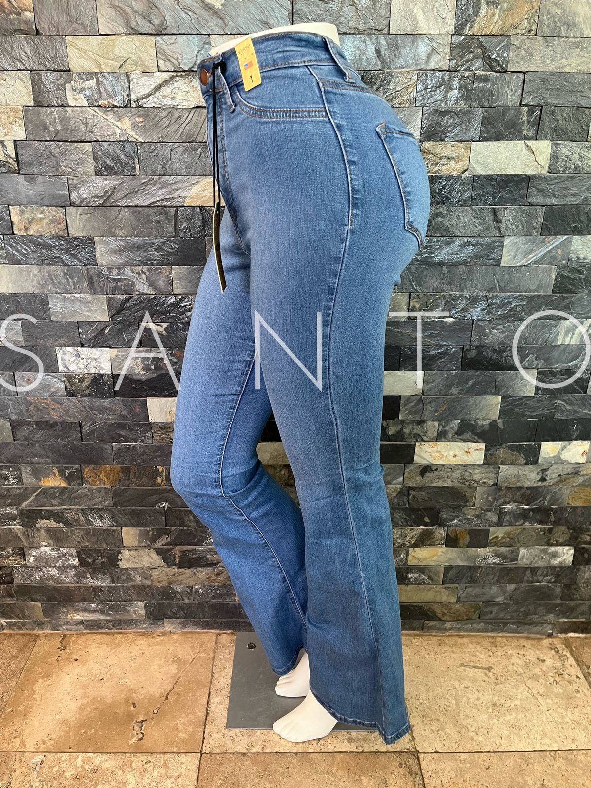 JEANS VIBRANT SEMI CAMPANA DENIM AZUL