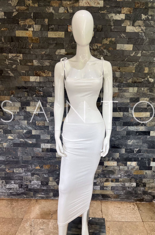 VESTIDO MIDI DENISSE WHITE