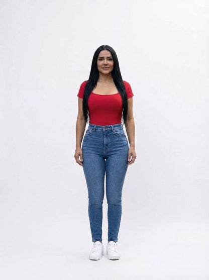 BLUSA ANA MANGA CORTA ROJA