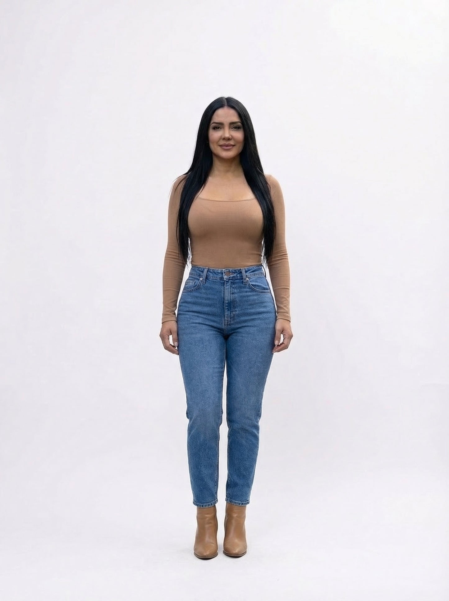 BLUSA ANA MANGA LARGA NUDE