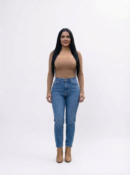 BLUSA ANA MANGA LARGA NUDE